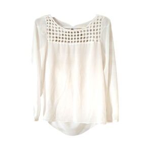Lost Apeil by Naked Zebra crop top white Blouse long sleeve S